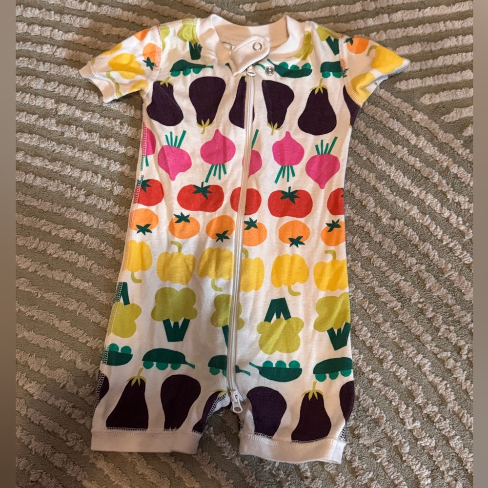 Hanna Andersson Baby 2-Way Zip Shortie Sleeper 6-12 months